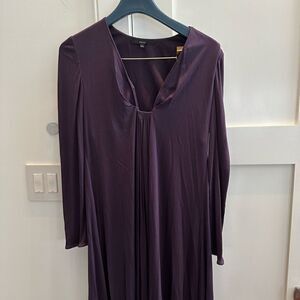 GUCCI purple midi dress with pleats- size 44